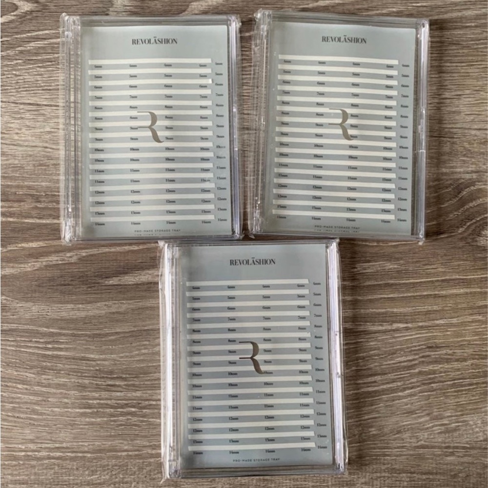 3 Brand New Revolashion Pro Made Lash Extentions Storage Cases